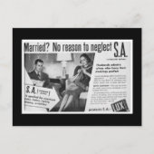 Verheiratet? Kein Grund, "S.A." zu vernachlässigen Postkarte (Vorderseite)