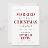 Verheiratet Little Christmas Save The Date (Vorderseite)
