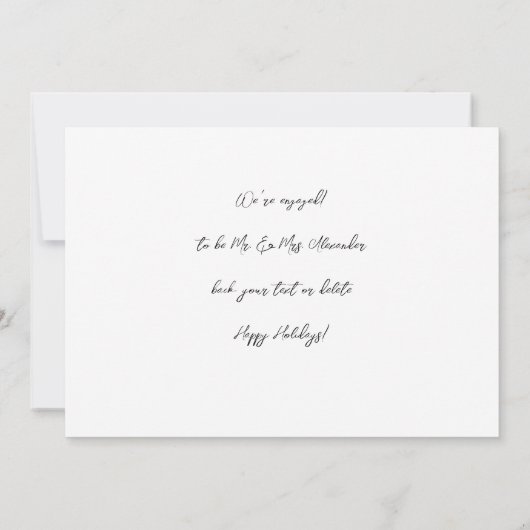 Verheiratet machen wir Urlaub Verlobung Foto V2 (Rückseite)