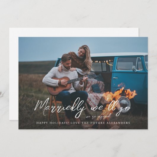 Verheiratet machen wir Urlaub Verlobung Foto V2 (Vorne/Hinten)