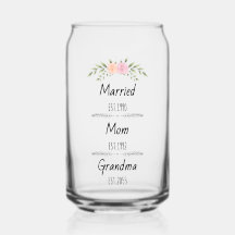 Verheiratet, Mama & Oma - Custom Floral Family Est