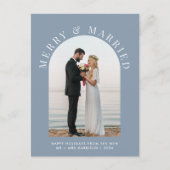 Verheiratet Merry Arch Foto Dusty Blue Weihnachten (Vorderseite)