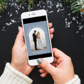 Verheiratet Merry Arch Foto Dusty Blue Weihnachten