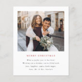 Verheiratet & Merry Bow Arch Foto Weihnachten (Rückseite)