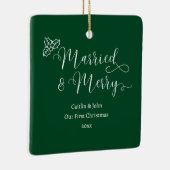 Verheiratet Merry Custom 1. Weihnachten Neu verhei Keramikornament (Rechts)