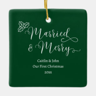 Verheiratet Merry Custom 1. Weihnachten Neu verhei Keramikornament