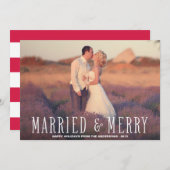 VERHEIRATET & MERRY | FERIENFOTOKARTE FEIERTAGSKARTE (Vorne/Hinten)