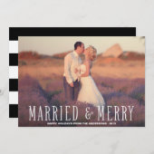 VERHEIRATET & MERRY | FERIENFOTOKARTE FEIERTAGSKARTE (Vorne/Hinten)