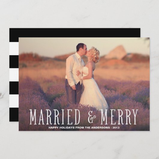 VERHEIRATET & MERRY | FERIENFOTOKARTE FEIERTAGSKARTE (Vorne/Hinten)