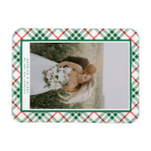 Verheiratet Merry Kariertes Weihnachten Neuvermähl Magnet (Horizontal)