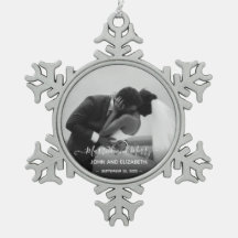 Verheiratet Merry Newlyweds Schwarz-weißes Foto