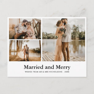 Verheiratet & Merry   Script Modernes, neu verheir Postkarte