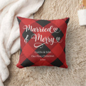 Verheiratet Merry Unser 1. Weihnachten Neu verheir Kissen (Decke)
