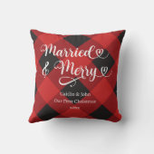 Verheiratet Merry Unser 1. Weihnachten Neu verheir Kissen (Rückseite)