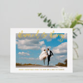 Verheiratet & Merry Wedding Mr & Mrs. First Christ Folieneinladung (Stehend vorne)