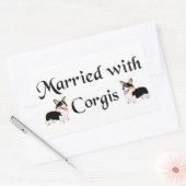 Verheiratet mit Corgis Rechteckiger Aufkleber (Umschlag)