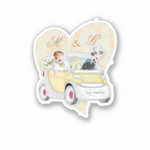 Verheiratet mit Ihren Namensbuchstaben Aufkleber