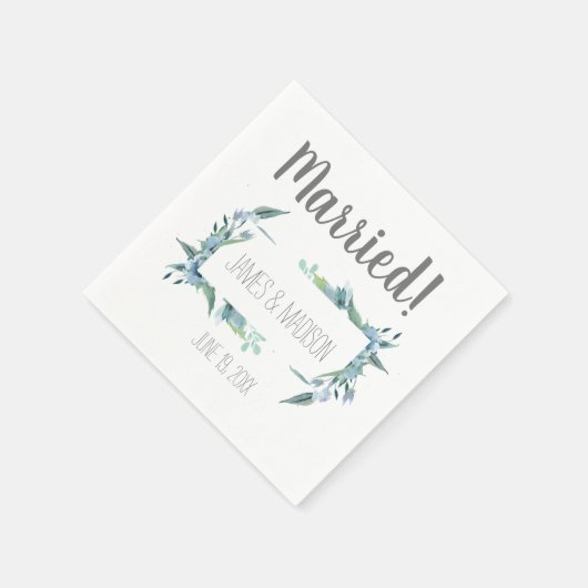 Verheiratet! Moderne Bläserrahmen individuell anpa Serviette (Ecke)