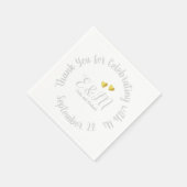 Verheiratet Moderne Rundromantik Serviette (Ecke)