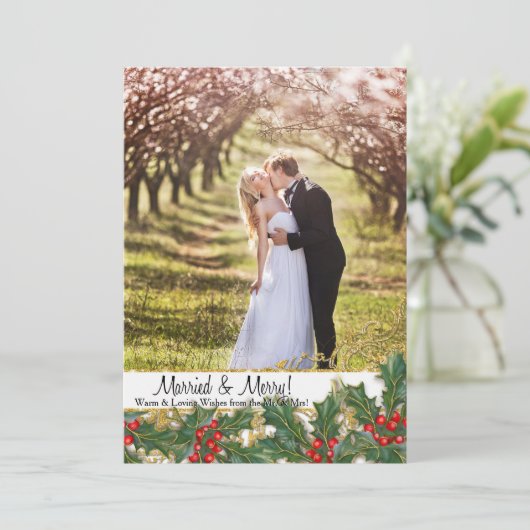 Verheiratet n Frohe Weihnachten Neu verheiratetes (Stehend Vorderseite)