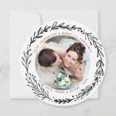 Verheiratet n Frohe Weihnachtsfeier Feiertagskarte (Vorderseite)