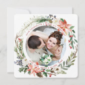 Verheiratet n Frohe Weihnachtsfeier Feiertagskarte (Vorderseite)