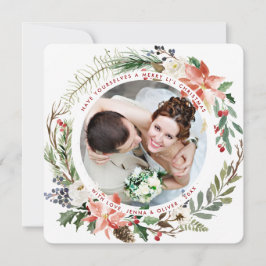 Verheiratet n Frohe Weihnachtsfeier Feiertagskarte