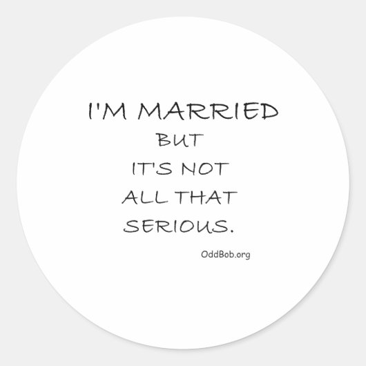 Verheiratet Runder Aufkleber (Vorderseite)