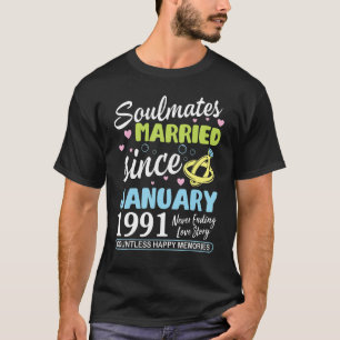 Verheiratet seit Januar 1991, mit einer Dauer von  T-Shirt