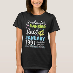 Verheiratet seit Januar 1991, mit einer Dauer von T-Shirt