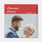 Verheiratet und froh | Erstes Verheiratetes Foto z Magnet (Vorne)