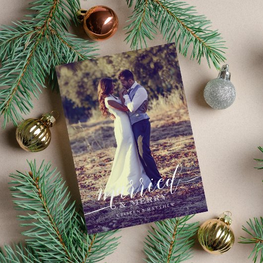 Verheiratet und froh feiertagskarte