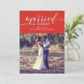 Verheiratet und froh feiertagskarte (Stehend Vorderseite)