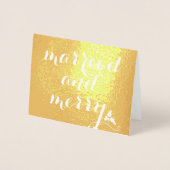 Verheiratet und froh - Heilige Beeren Weihnachtsgo Folienkarte (Vorderseite)