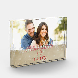 Verheiratet und froh zu Weihnachten Fotoblock