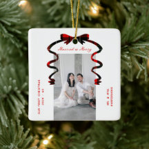 Verheiratet und Fröhlich Bogen Foto Weihnachten Ne