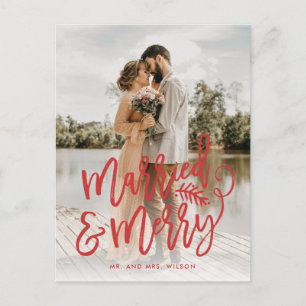 Verheiratet und fröhlich Weihnachten Foto Rot