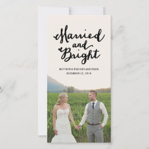 Verheiratet und hell Holiday Foto Cards Feiertagskarte