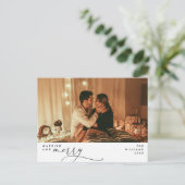 Verheiratet und hell Modernes Foto Holiday Postkarte (Stehend Vorderseite)