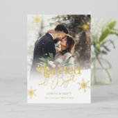 Verheiratet und hell neu folien feiertagskarte (Stehend vorne)