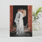 Verheiratet und hell Neu-Grün Feiertagskarte (Stehend Vorderseite)