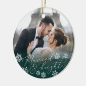 Verheiratet und hell | Weihnachten im Foto Keramik Ornament (Links)