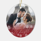 Verheiratet und hell | Weihnachten im Foto Keramik Ornament (Links)