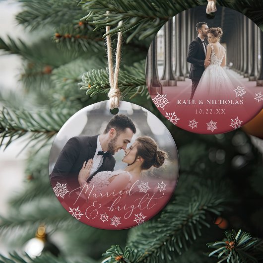 Verheiratet und hell | Weihnachten im Foto Keramik Ornament