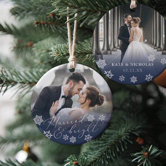 Verheiratet und hell | Weihnachten im Foto Keramik Ornament