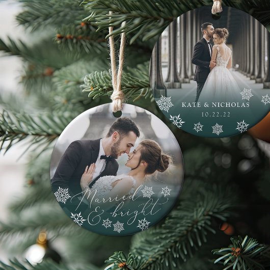Verheiratet und hell | Weihnachten im Foto Keramik Ornament
