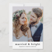 Verheiratet und hell Zwei Fotos Feiertagskarte (Vorderseite)