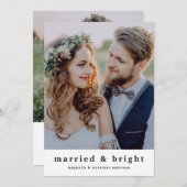 Verheiratet und hell Zwei Fotos Feiertagskarte (Vorne/Hinten)