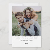 Verheiratet und hell Zwei Fotos Feiertagskarte (Rückseite)