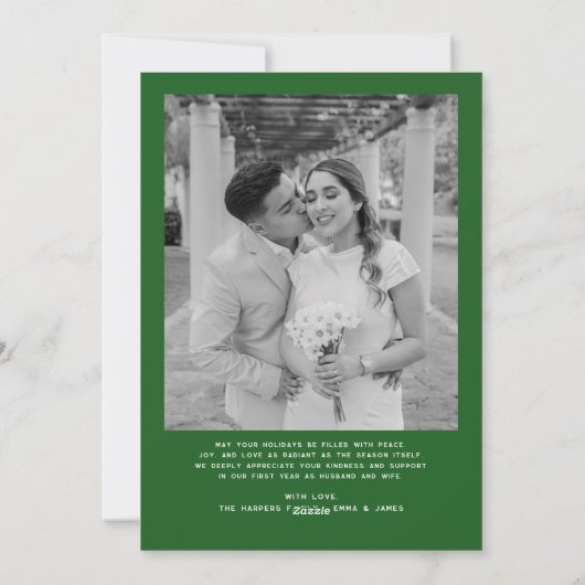 Verheiratet und Merry Bow Foto Weihnachten Neuaufl (Rückseite)